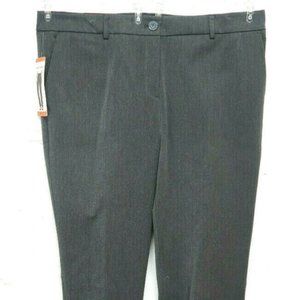 Hilary Radley Women Straight Leg Gray Dress Pants